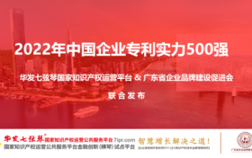 2022年中国企业专利实力500强在广州发布（附完整榜单）